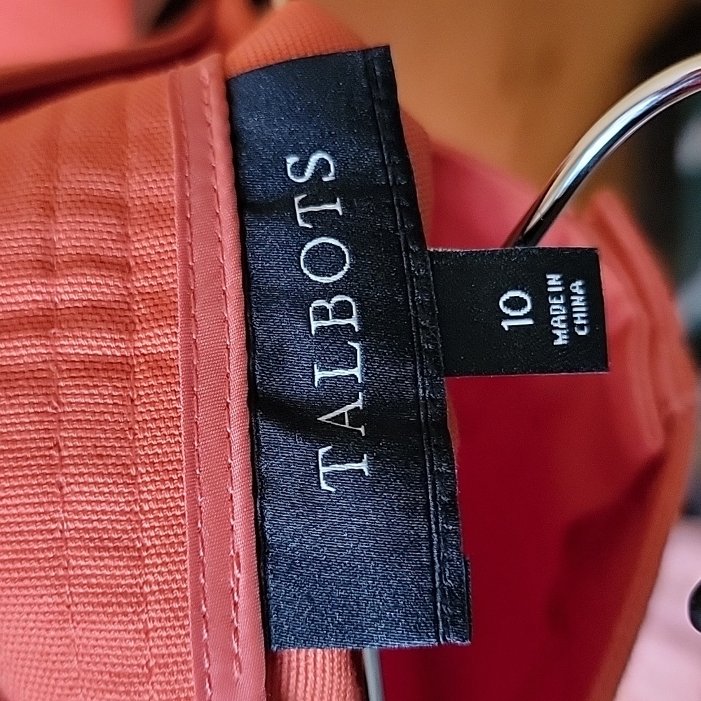 Talbots Orange Wide Waistband Skirt - Picture 7 of 10
